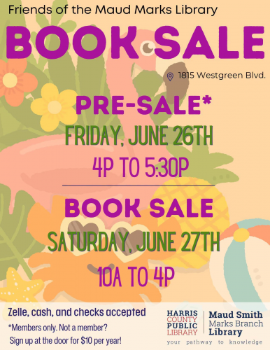 Friends of the Maud Marks Library Book Sale