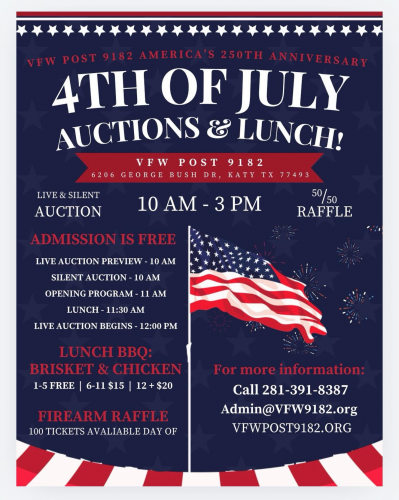 Annual Katy VFW Live & Silent Auction