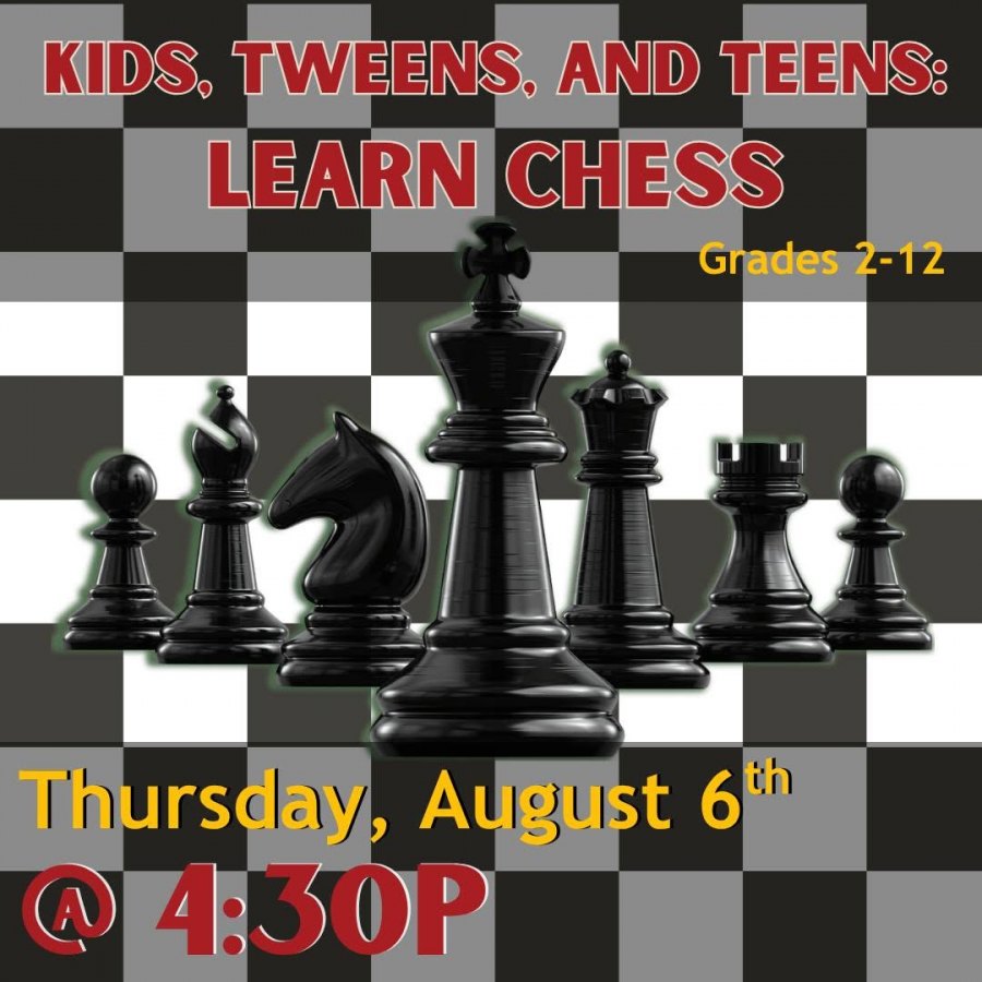 Kids, Tweens, and Teens: Learn Chess this summer at the Library!