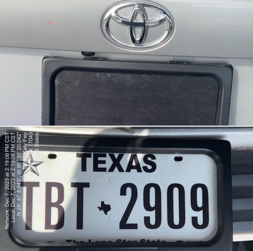 Precinct 5 Deputies Apprehend Driver Using License Plate Flipper